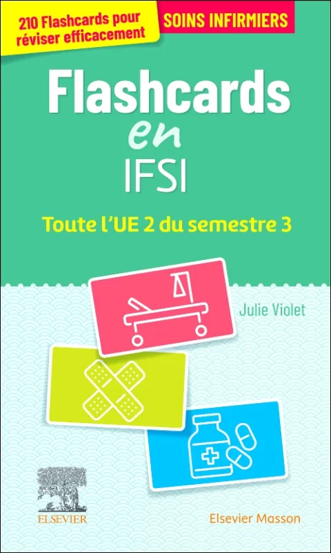 Coperta cărții "Flashcards IFSI.  Toute l&#039;UE 2 du semestre 3" de autor necunoscut
