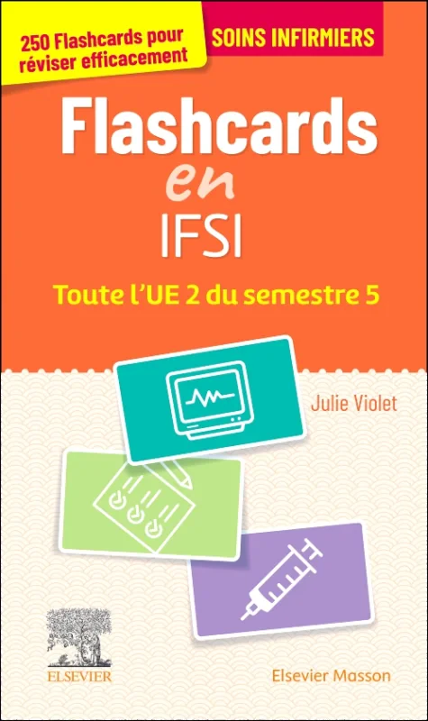 Coperta cărții "Flashcards IFSI.  Toute l&#039;UE 2 du semestre 5" de autor necunoscut