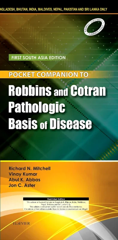 Coperta cărții "Pocket Companion to Robbins &amp; Cotran Pathologic Basis of Disease: First South Asia Edition" de autor necunoscut