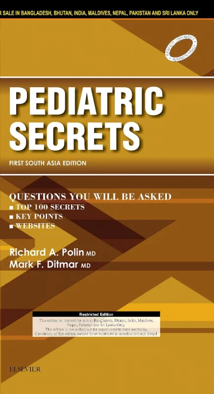 Coperta cărții "Pediatric Secrets: First South Asia Edition" de autor necunoscut