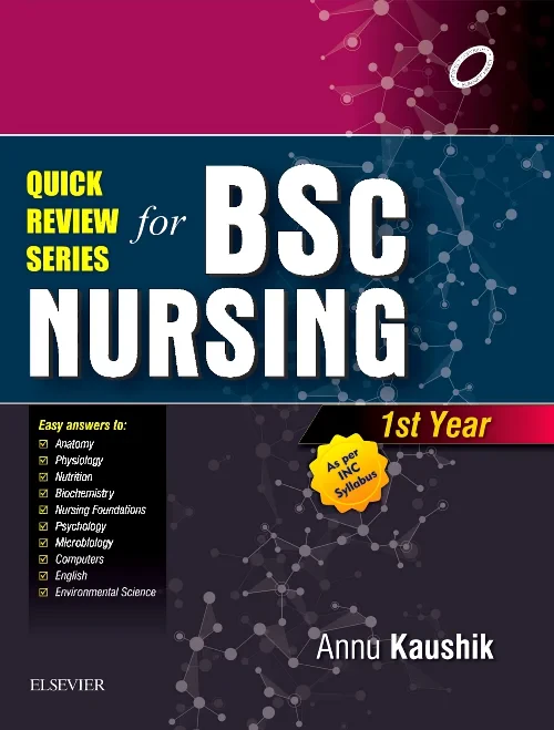 Coperta cărții "Quick Review Series For B.Sc. Nursing: 1st Year" de autor necunoscut
