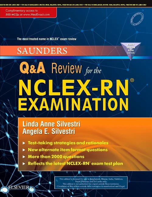 Coperta cărții "Saunders Q &amp; A Review for the NCLEX-RN® Examination: First South Asia Edition" de autor necunoscut