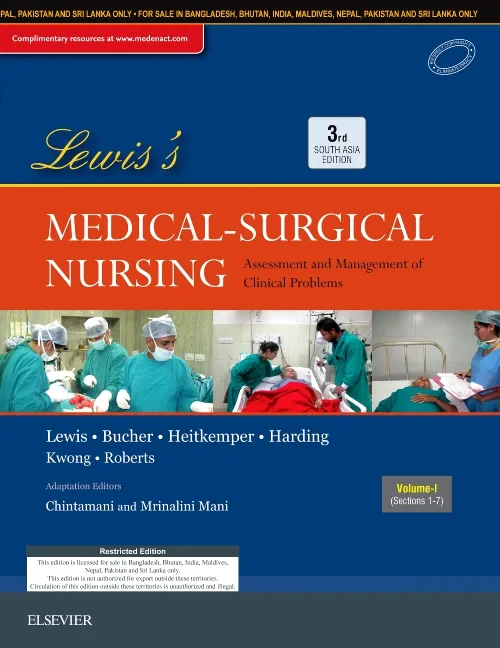 Coperta cărții "Lewis&#039;s Medical-Surgical Nursing, Third South Asia Edition" de autor necunoscut