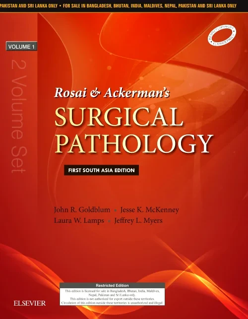 Coperta cărții "Rosai &amp; Ackerman&#039;s Surgical Pathology 2 Volume Set: First South Asia Edition" de autor necunoscut