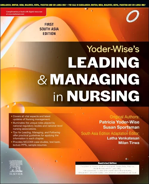Coperta cărții "Yoder-Wise&#039;s Leading and Managing in Nursing: First South Asia Edition" de autor necunoscut