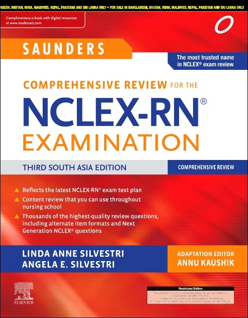 Coperta cărții "Saunders Comprehensive Review for the NCLEX-RN® Examination, Third South Asia Edition" de autor necunoscut