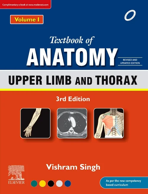 Coperta cărții "Textbook of Anatomy: Upper Limb and Thorax, Vol 1, 3rd Updated Edition" de autor necunoscut